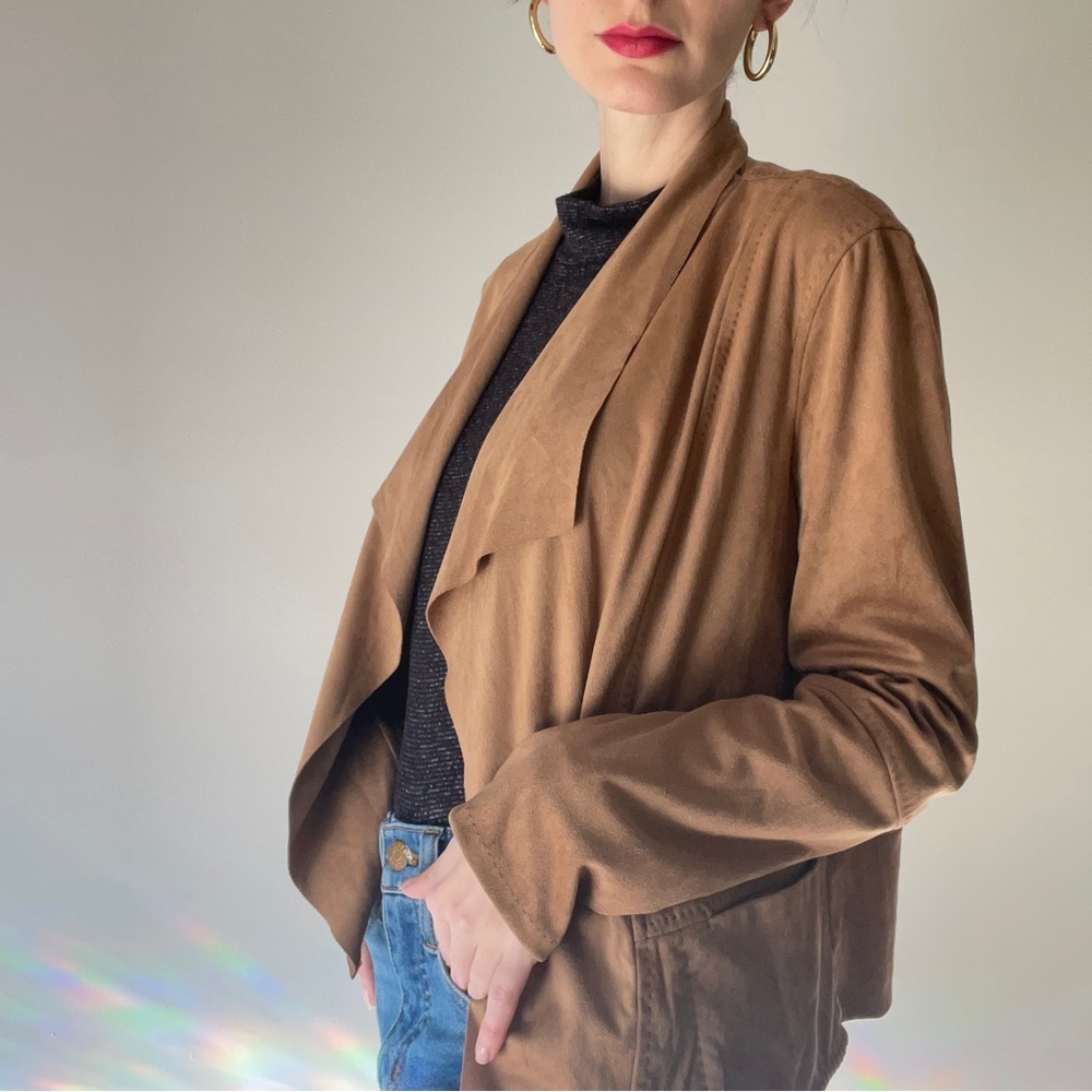 Tan Suede Jacket - Max Studio XS